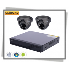 HDCVI Safire Smart Artificial Intelligence Full Hd 3K Videoovervågning Turret Kamera Sæt 2